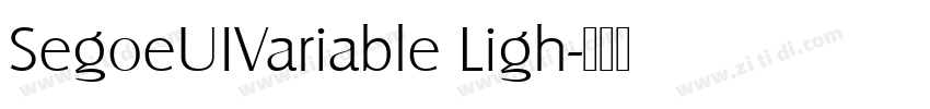 SegoeUIVariable Ligh字体转换